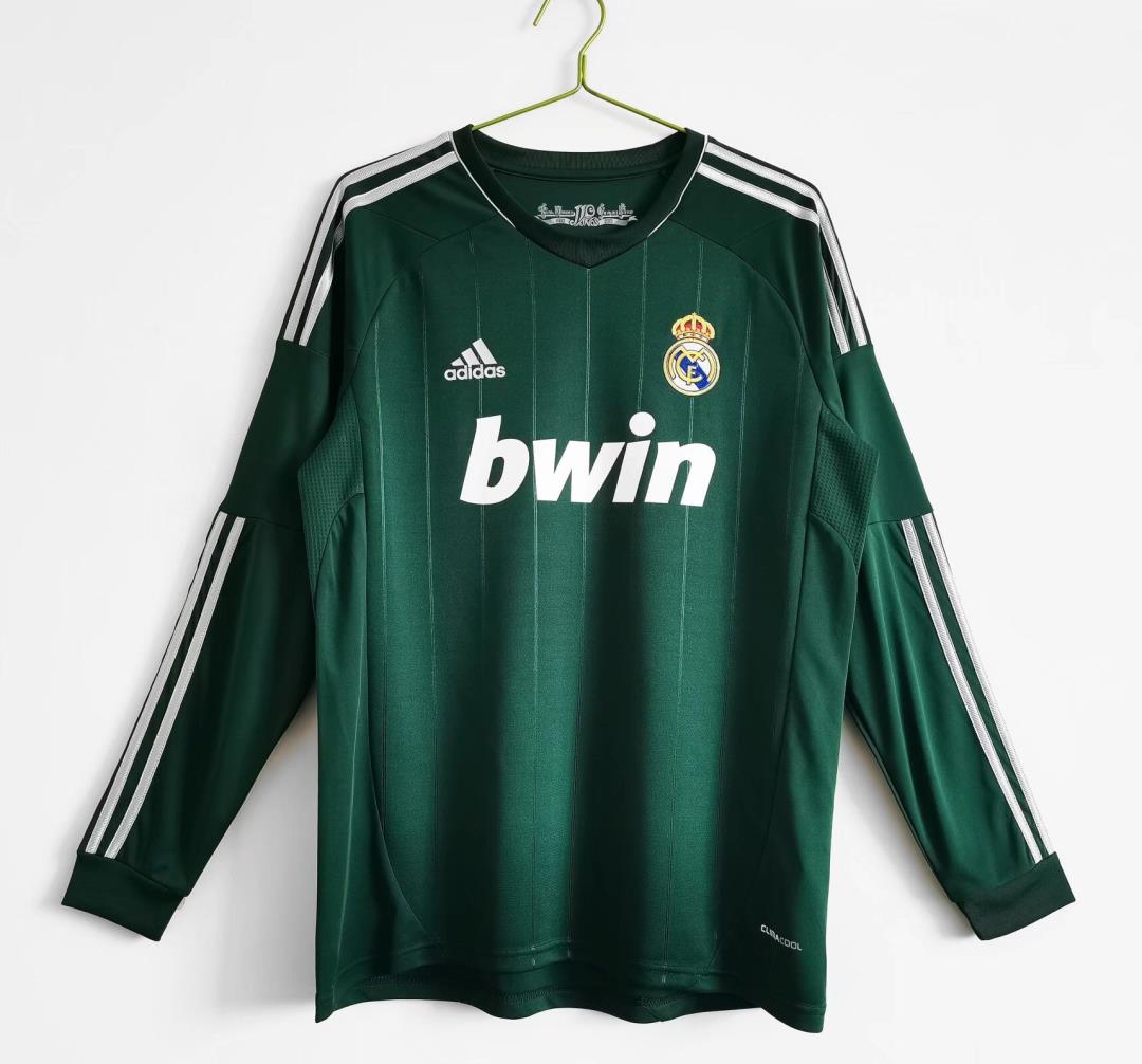 AAA Quality Real Madrid 12/13 Third Green Long Soccer Jersey